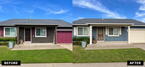 Ranch home exterior repaint, Creswell, OR | Painted Peak Paint Co.